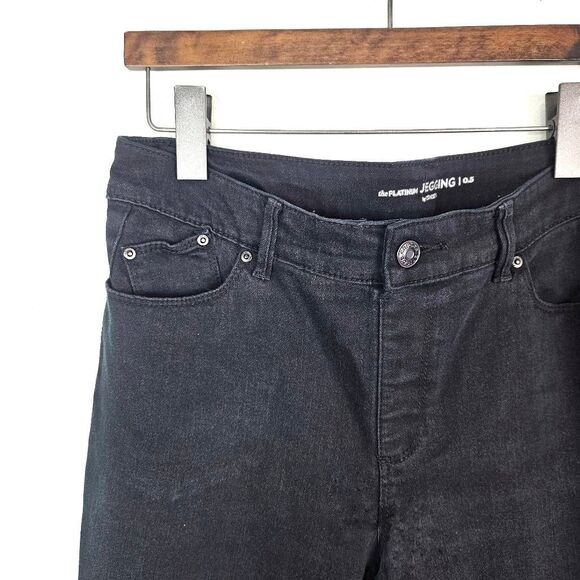 CHICO'S Platinum Jegging Black Wash High Rise Tapered Leg Jeans Size: 0.5 (XS 6) - Picture 2 of 8